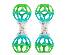 Bright Starts Oball Shaker Rattle Toy, Ages Newborn Plus Pack of 2