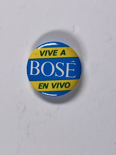 Miguel Bose Badge Vive A En Vivo Original Pin Promotion Circa 1980s - Bild 1 von 12