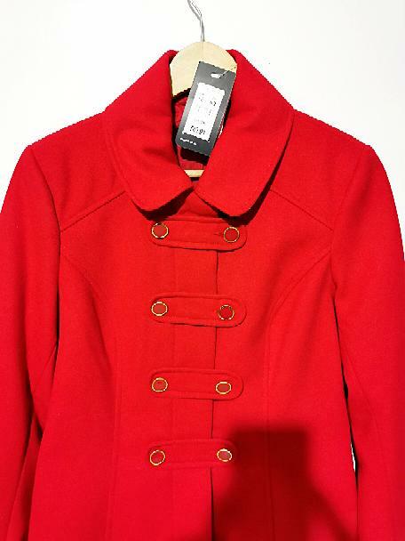 Women New Look Red Button Dolly Coat eBay