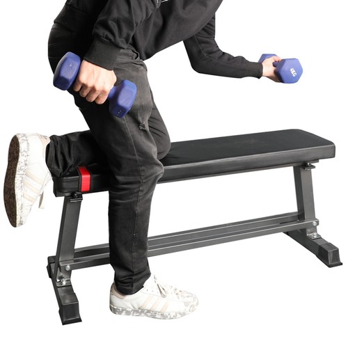 Standard Weight Training Benches Flat Utility Bench for Dumbbell Ab Exercises - Picture 4 of 7