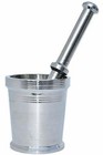 New Stainless Steel Mortar & Pestle Set Ural /Okhli Masher- Grinds herbs spices 