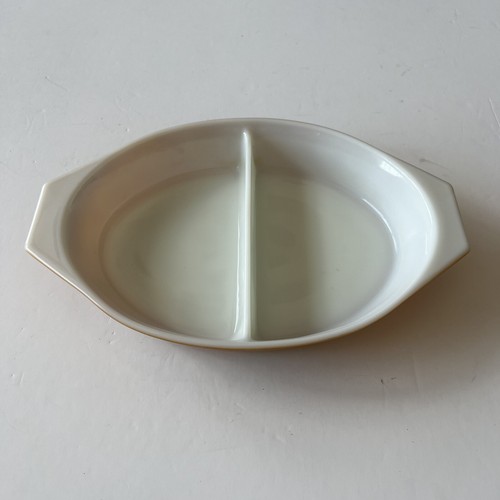 Pyrex 063 Gold 1 Qt. Divided Casserole/Serving Dish Vintage Golden Harvest Fall - Picture 3 of 9