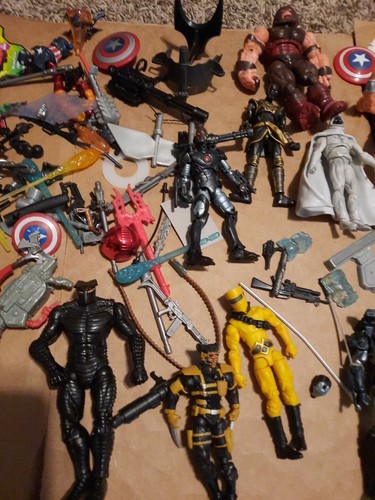 11 Figure Lot 4" Juggernaut Moon Knight War Machine Wolverine Tons Of Extra Part - Picture 12 of 21