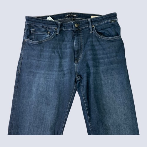 Mavi Jeans Mens 36x32 Blue Zach Straight Stretch Classic Dark Wash Denim - Picture 6 of 11