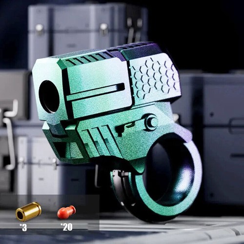 Metal Alloy Gun Folding Hand Adult Toys Fidget Ring EDC Stress Relief Fidget Toy - Picture 12 of 12