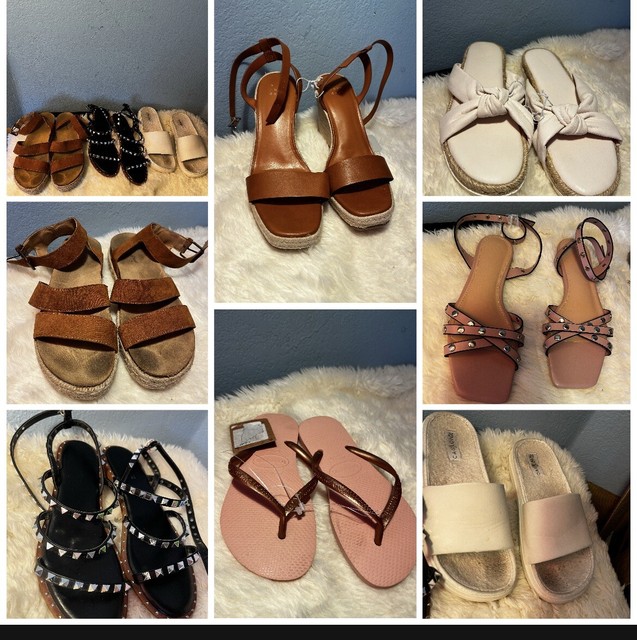Women's a new day Shoes Sandals Reseller Wholesale Bundle Box Lot 10 pairs Women's a new day Shoes Sandals Reseller Wholesale Bundle Box Lot 10 pairs