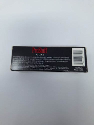Vintage Wilson Prostaff (Pack of 3) Surlyn Covered White Golf Balls - Picture 5 of 5