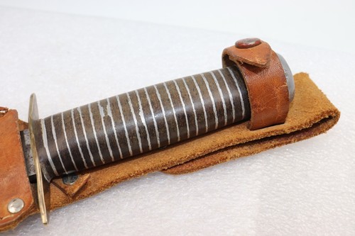 Vintage Fixed Blade O.M.O.R. J-137 Sheriffs Knife Japan with Sheath - Picture 2 of 24