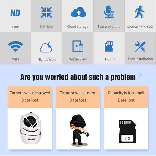 WiFi IP Camera 1080P HD Wireless Security Smart Auto Tracking CCTV Pan Tilt Home - Picture 6 of 8