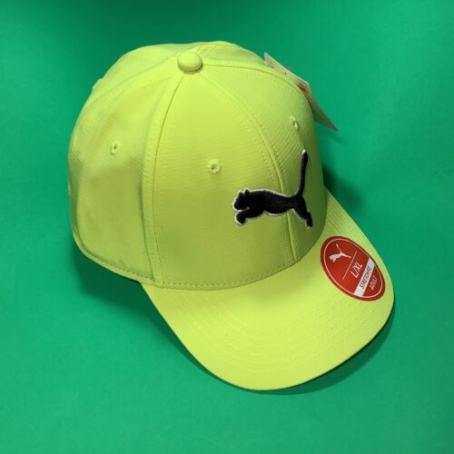 PUMA Stretch Fit Adult Hat Size L/XL Yellow w/Black, White - Picture 3 of 12