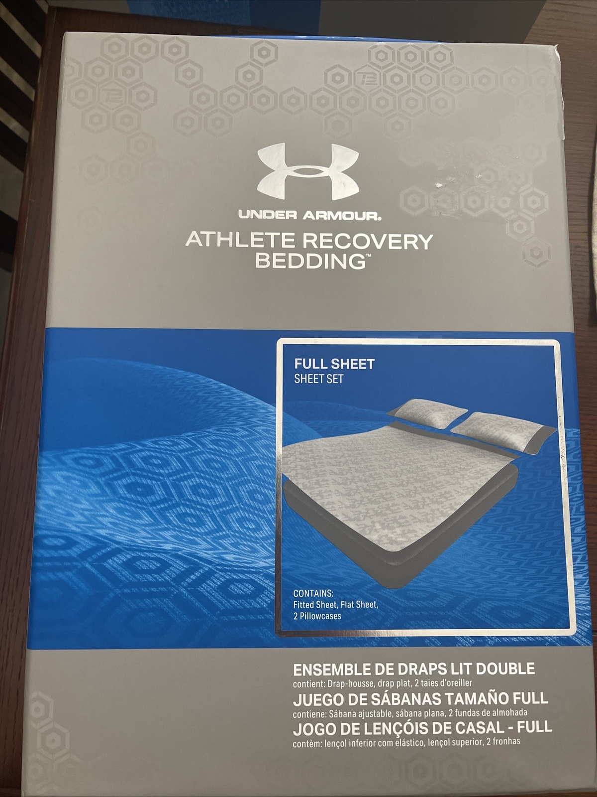 UA Under Armour Athlete Recovery Queen Bedding Sheet Set White 1325129
