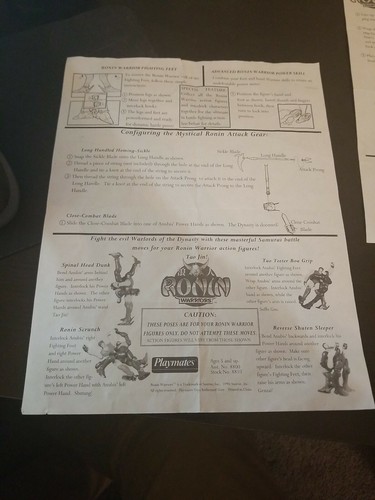 Ronin Warriors 1995 Playmates * Directions Lot * Anubis Sekhmet Cale Dais Rowen - Picture 7 of 12