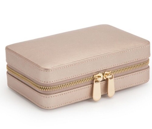 NEW Wolf Palermo Zip Case Rose Gold Rings Jewelry Travel Case Storage On The Go - Picture 7 of 7