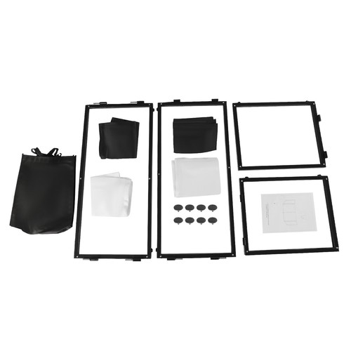 Tabletop DJ Event Facade White &Black Scrims Metal Frame Booth & Travel Bag Case - Picture 5 of 12