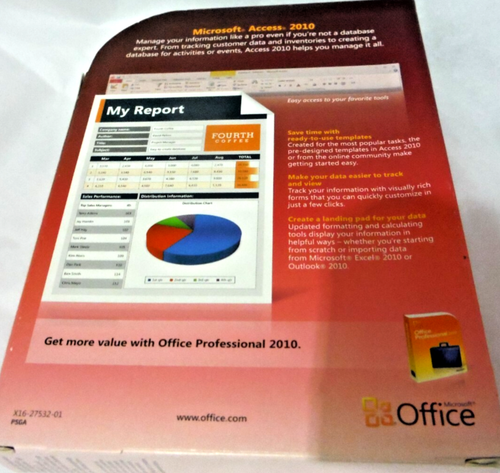 Microsoft Office Access 2010 Computer Software DVD Windows - Picture 2 of 4