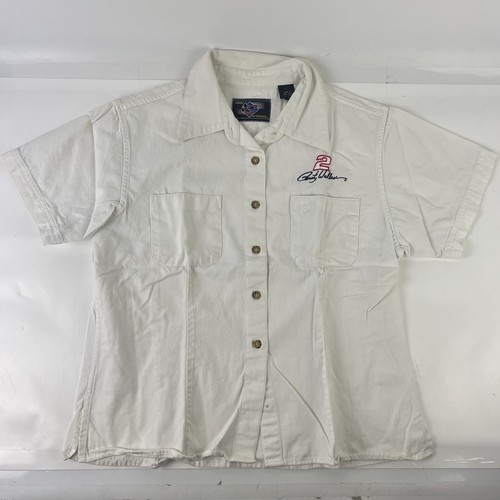 Vtg 90s Chase Authentics Shirt Size L White Button Down Rusty Wallace - Picture 1 of 4