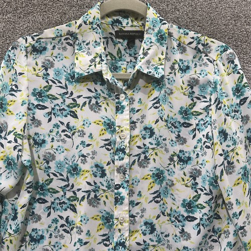 Banana Republic Bluse Oberteil mit Knopfleiste Damen klein geblümt leicht Büro - Bild 3 von 12