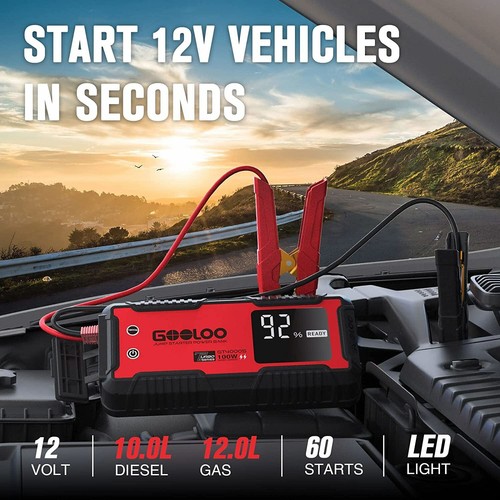 GOOLOO 4000A Peak 24000mah Car Jump Starter Battery Charger Portable Jump Box - Bild 14 von 43