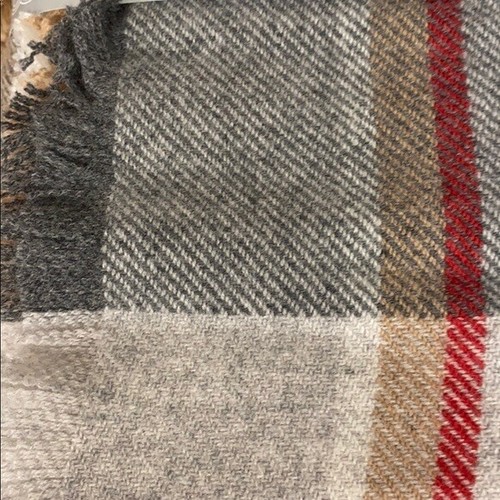 Arlotta Home 72″ x 51″ Cashmere Plaid Throw Blanket, Grey - Picture 4 of 5