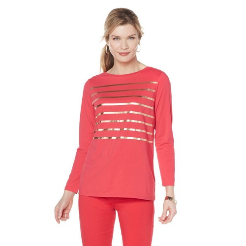 DG2 by Diane Gilman maritimes T-Shirt Metallic-Streifen 458782-K-6 (Medium) - Bild 3 von 4