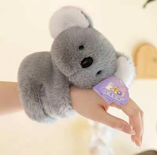 Soft Plush Animal Slap Bracelet Fox Koala Sheep Red Panda Capybara Slap Band - Picture 13 of 22