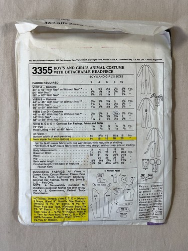 Vintage SEWING PATTERNS McCalls Halloween Costume/Simplicity Christmas Ornaments - Picture 3 of 9