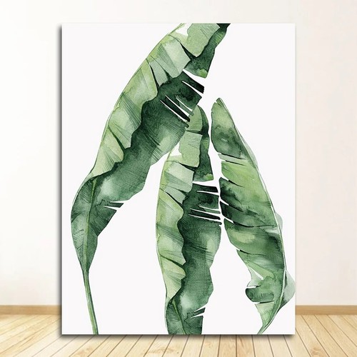 Wall Art Paintings for Living Room Home Decor Tropical Plants Poster Green Leave - Picture 20 of 21