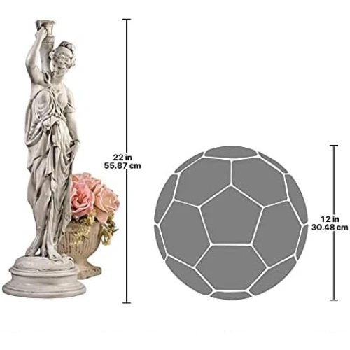 Design Toscano Divine Water Goddess Garden Statue Medium antique stone - Image 3 of 4