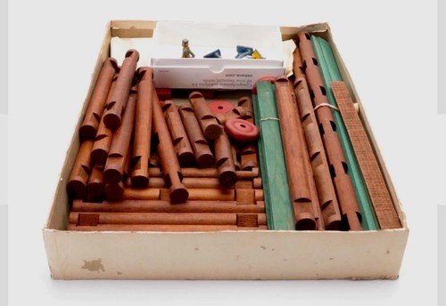 RAR! 1940er Lincoln Logs 3 komplette Holzsets mit Boxen & Zubehör 4F, 3LF, 1L - Bild 6 von 9