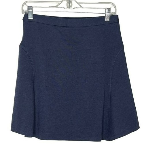 Lacoste Women's Midnight Blue Side Zip A Line  Mini Skirt Size 6  - Picture 5 of 9