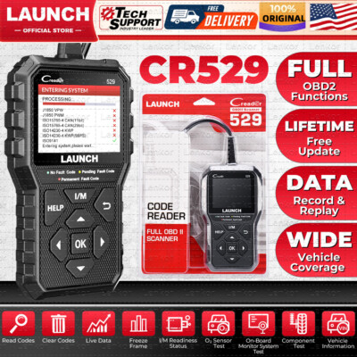 LAUNCH CR529 OBD2 Scanner OBD Code Reader Car Check Engine Fault ...