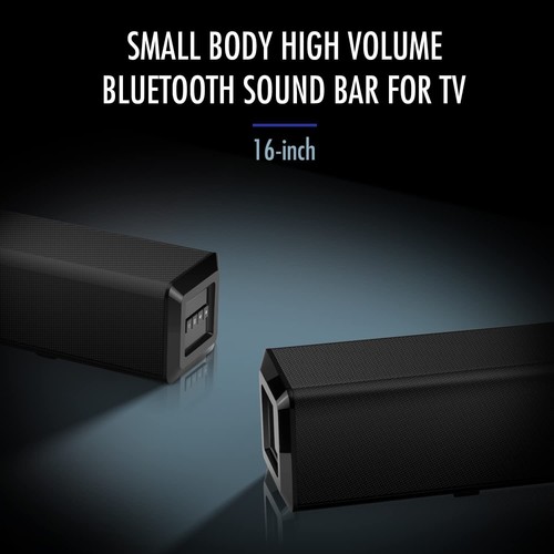 Wohome Black S66 16" Wireless Bluetooth 2.0 Home Theater Sound Bar Speaker NEW - Foto 2 di 6
