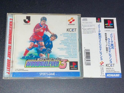 J. League Jikkyou Winning Eleven 3 w/ Spine PlayStation PS1 Japan Tested - Picture 2 of 11
