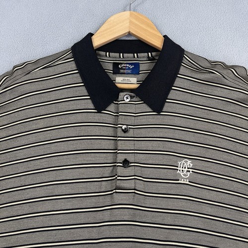 Vintage Callaway Golf Polo Shirt Mens XL 100% Silk Classic Soft Short Sleeve 90s - Picture 2 of 10