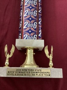 Gymnastics  Trophy - USED - Marble Base