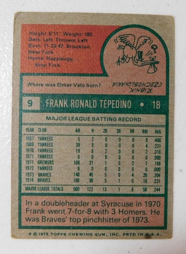 1975 TOPPS BASEBALL YOU PICK YOUR CARD, COMPLETE YOUR SET #'S 7-315 (item E8) - Picture 7 of 488