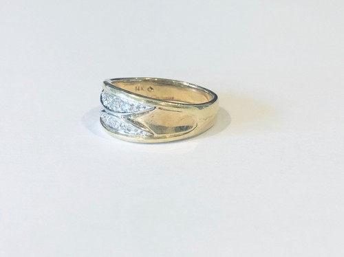 14 Kt Gelbgold Diamant Ring, Ringgröße 6,5 - Bild 4 von 6