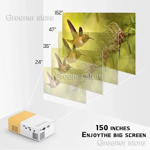 Portable Projector 3D 4K 1080P LED Mini Home Cinema Theater Projector Multimedia - Afbeelding 4 van 22