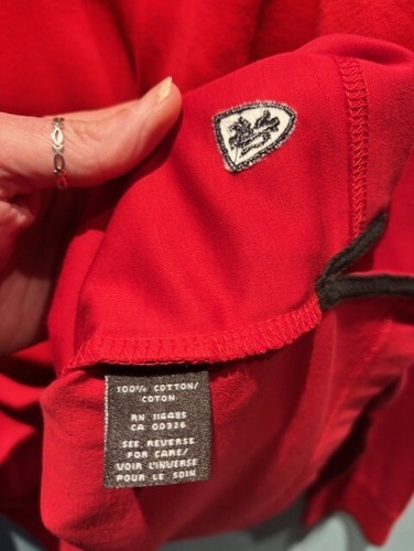 NWT Mens LINCS DC & Co Sueded Cotton Red Long Sleeve Golf Collared Polo Size XL - Picture 9 of 9