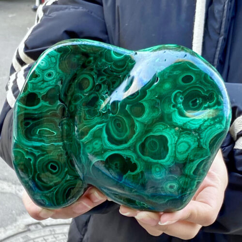 2.71LB Natural Polished MalachiteIrregular pattern/ Mineral freeform specimen - Picture 4 of 13