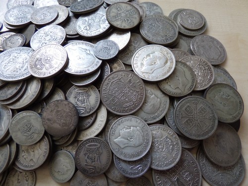 British Pre 1947 .500 Silver Coins 50 Grams -1KG Choose Amount Silver Investment - Picture 3 of 7