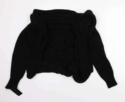 Italy Moda Damen Strickjacke schwarz V-Ausschnitt Acrylmischung Einheitsgröße