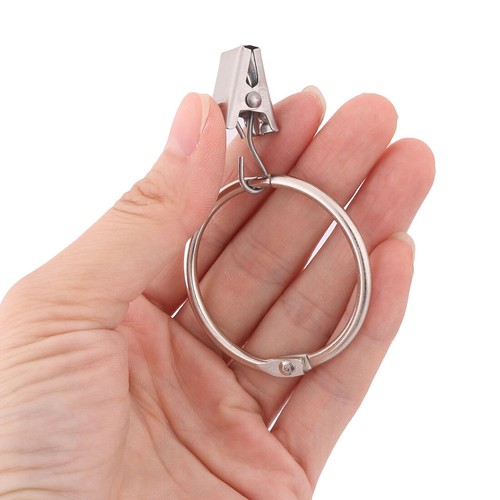 Rideau fenêtre métallique hôtel tige draperie clip crochet suspension 10 pcs - Imagen 3 de 3