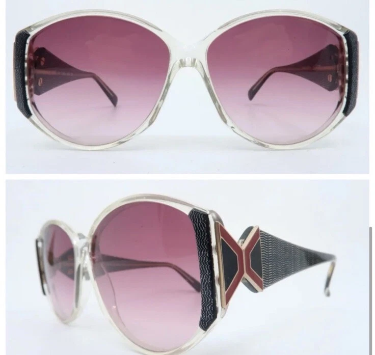 Gafas de sol detalladas Silhouette negras y rojas años 80, modelo 1192, hechas en Austria Foto 4 de 4