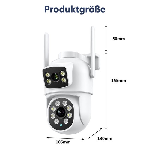 8MP HD FUNK WLAN WIFI IP NETZWERK CAMERA Outdoor AUßEN ÜBERWACHUNGSKAMERA PTZ - Bild 5 von 22