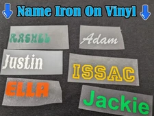 Personalized Custom Name Vinyl HTV Iron On Transfer Name Transfer for T shirt