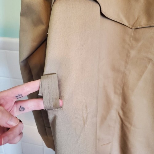 Christian Dior Monsieur Tan Trench Coat Men's Size 46R Wool Lining - Picture 9 of 16