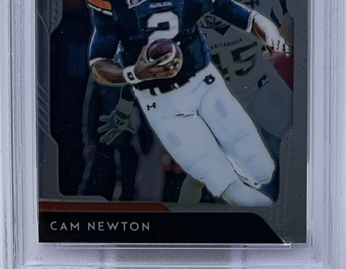 Cam Newton PSA 9 - Rare, Pop. 10 - 2019 Panini Prizm Draft #19 - Auburn Legend - Picture 3 of 8