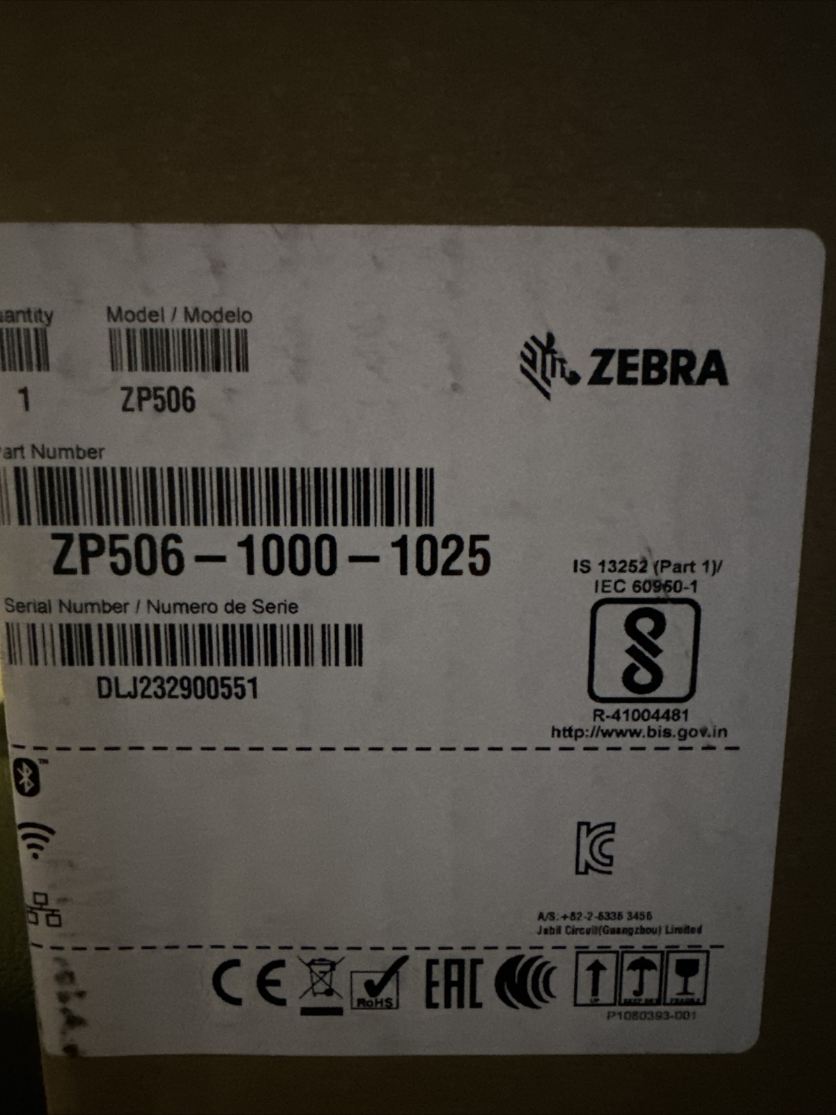 Zebra ZP506 Thermal Label Printer ZP506-1000-1025 for sale online | eBay