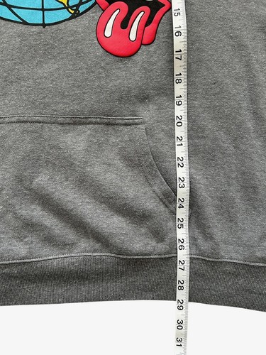 Torrid Rolling Stones US Tour 1978 Puff Hoodie Sweater Gray Plus Sz 3 3XL Retro - Picture 6 of 7